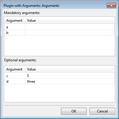 Plugin Arguments